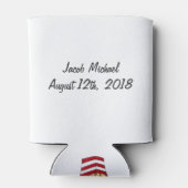 Welkom, klein, Frans frons, fodie Baby shower Blikjeskoeler (Achterkant)