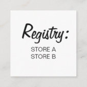 Welkom, klein, Frans frons, fodie Baby shower Informatiekaartje (Achterkant)