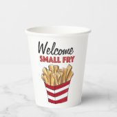 Welkom, klein, Frans frons, fodie Baby shower Papieren Bekers (Voorkant)