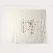 Welkom Klein Pompoen Rustiek Bloemen Baby shower Wandkleed (Voorkant (horizontaal))