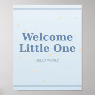 Welkom Kleine Baby Kamer Muur Kunst Poster