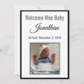 Welkom kleine baby NAAM aankondiging (Voorkant)
