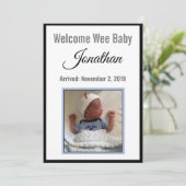 Welkom kleine baby NAAM aankondiging (Staand voorkant)