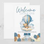 Welkom kleine baby shower uitnodiging (Voorkant / Achterkant)