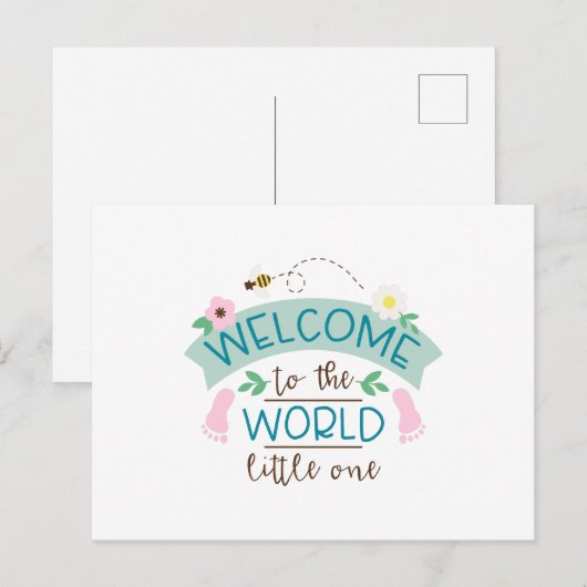 Welkom kleine briefkaart (Voorkant / Achterkant)