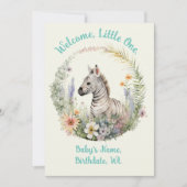 Welkom, kleine één geboortekaartje / Baby shower Kaart (Voorkant)