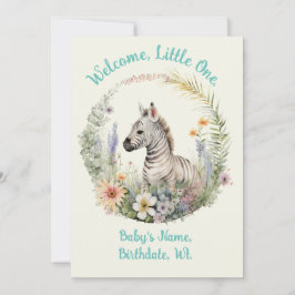 Welkom, kleine één geboortekaartje / Baby shower Kaart