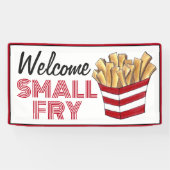 Welkom, kleine france, nieuwe babyschoenen spandoek (Horizontaal)