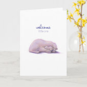 Welkom kleine ijsbeer kaart (Gele Bloem)