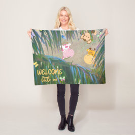 Welkom Kleine Jungle Thema Babykamer Fleece Deken