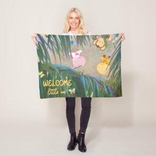Welkom Kleine Jungle Thema Babykamer Fleece Deken