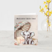 Welkom kleine kaart (Gele Bloem)