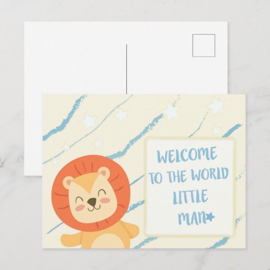 Welkom kleine man kaart (Voorkant / Achterkant)