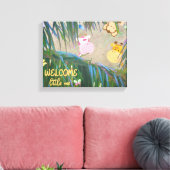 Welkom kleine Oerwoud Thema Nursery Art Canvas Afdruk (Insitu (Woonkamer))
