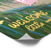 Welkom kleine Oerwoud Thema Nursery Art Poster (Hoek)