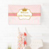 Welkom, kleine prinses- babymeisje spandoek (Insitu)