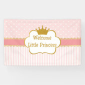 Welkom, kleine prinses- babymeisje spandoek (Horizontaal)