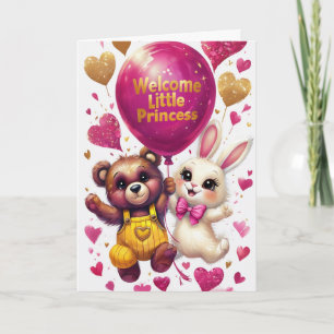 Welkom kleine prinses kaart