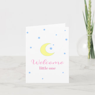 Welkom Kleine Roze Babykaart voor Nieuwe Baby Kaart