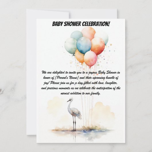 Welkom, kleine wonder! - Baby shower Party Invit Kaart (Voorkant)