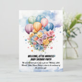 Welkom, kleine wonder! - Baby shower Party Invit Kaart (Staand voorkant)