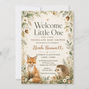 Welkom Kleine Woodland Baby Shower Kaart