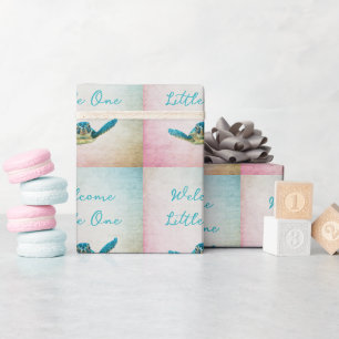 Welkom kleine zeeschildpad cadeaupapier