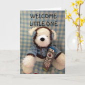 WELKOM KLEINTJE FELICITEERT NIEUWE OUDERS KAART (Gele Bloem)