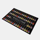 Welkom kleurengitaarpatroon deurmat (Schuin)