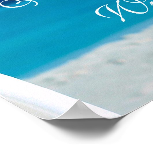 Welkom | Kleurrijke bloemen Beach Weddenschap Poster (Hoek)