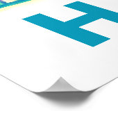 Welkom, kleurrijke huisjes afdrukken poster (Hoek)