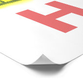 Welkom, kleurrijke huisjes afdrukken poster (Hoek)