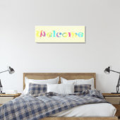 Welkom, kleurrijke Pastels Word Art Canvas Afdrukk (Insitu (Slaapkamer))