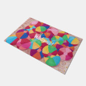 Welkom Kleurrijke Strandballen Deurmatten (Schuin)