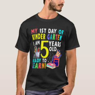 Welkom kleuterschool Terug naar school Happy 1st D T-shirt