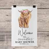 Welkom Koe Calf Baby shower Poster