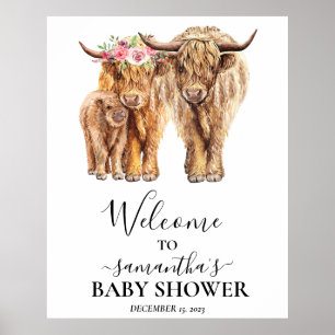 Welkom Koe Couples Baby shower Poster