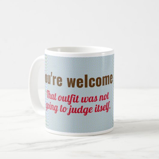 Welkom. Koffiemok (Voorkant links)