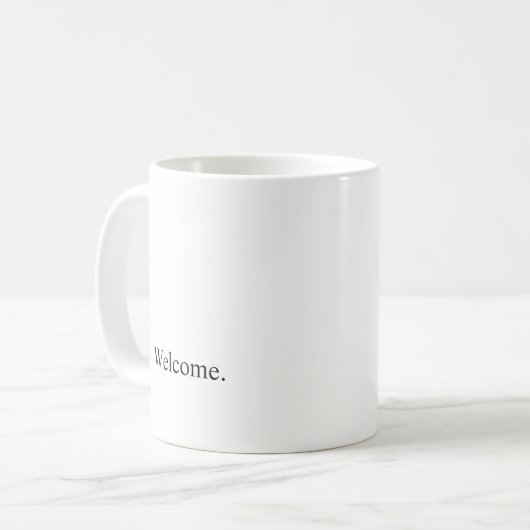 "Welkom" Koffiemok (Voorkant links)