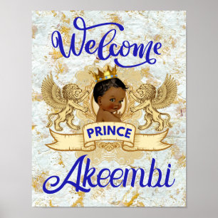 Welkom Koninklijke Afrikaanse Prins Poster