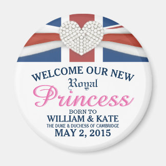 Welkom Koninklijke Prinses - William & Kate Baby Magneet