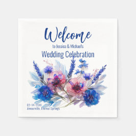 💍Welkom Korenbloemen en Lavendel Servet