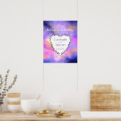 Welkom kosmische ruimte met een gedicht huwelijk poster (Keuken)