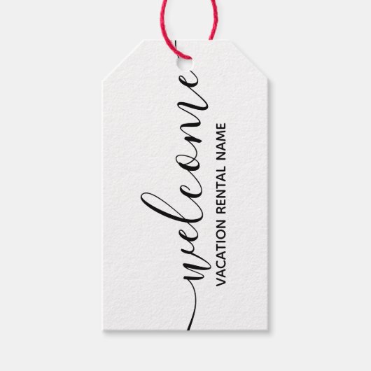 Welkom Kraft Business Gift Label Cadeaulabel (Voorkant)