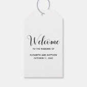 Welkom kraft cadeau label. Rustieke moderne bruilo Cadeaulabel (Voorkant)