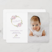 Welkom Krans Foto Geboorteaankondiging Aankondiging (Voorkant / Achterkant)