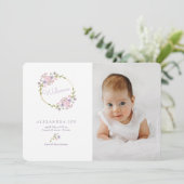 Welkom Krans Foto Geboorteaankondiging Aankondiging (Staand voorkant)