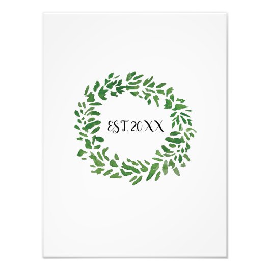 Welkom krans Vastgestelde douane Foto Afdruk (Voorkant)