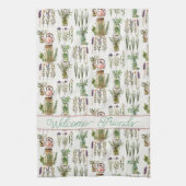 Welkom Kruiden en Theepotten Keuken Schotel Handdo Theedoek (Verticaal)