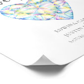 Welkom Laat de waterverf van de sparkle diamanthar Poster (Hoek)